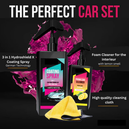 CarShine X – German Tech Foam Cleaner & Protective Coating Combo