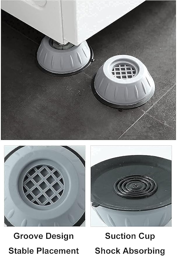 SilentWash™ Anti-Vibration Suction cup Feet – No More Shaking & Noise for Your Washing Machine