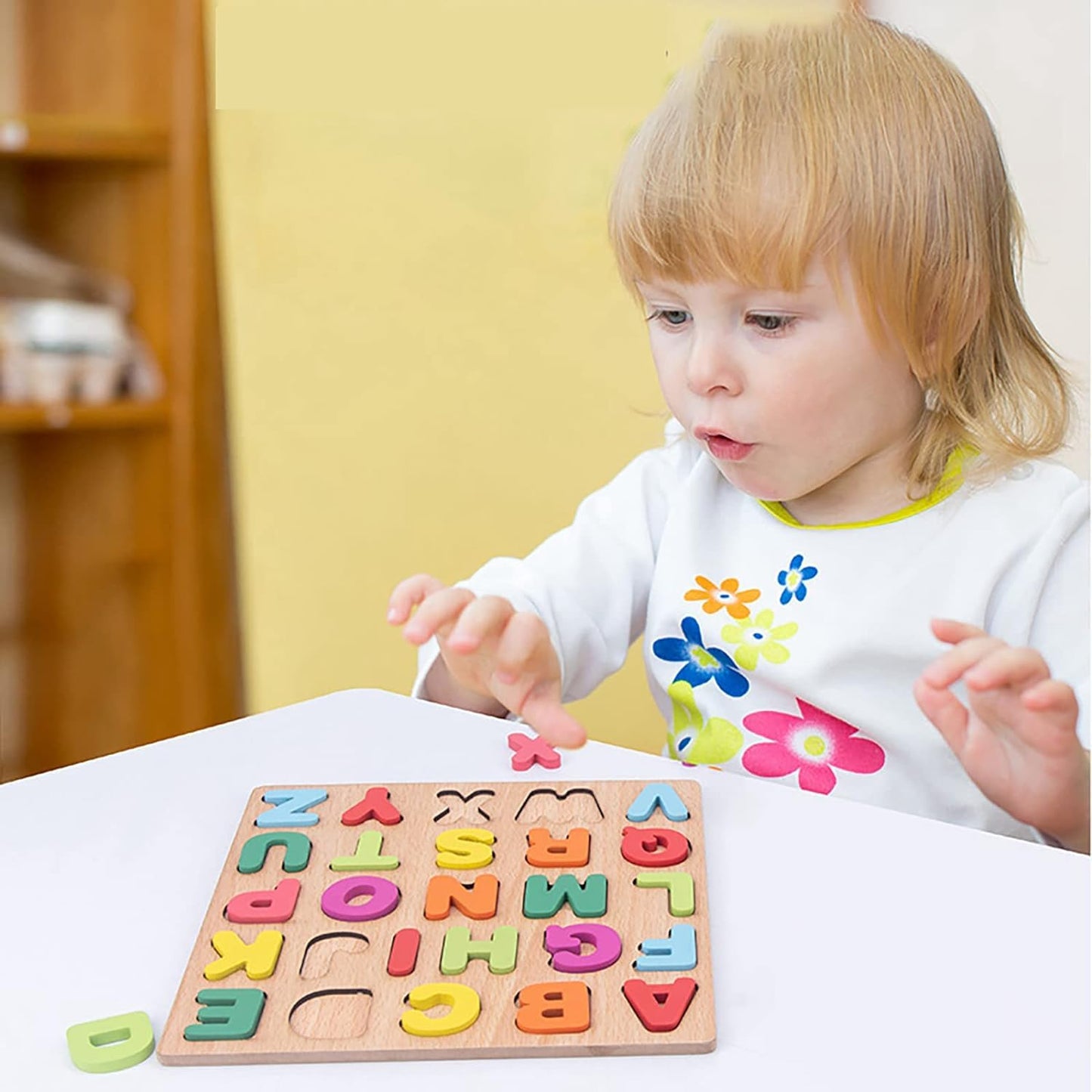 3-in-1 Smart Wooden Educational Learning Board – Numbers, Letters & Colors