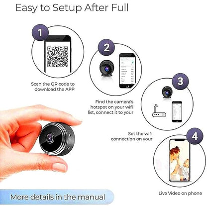 SpyEye™ 2025 Mini Wireless Security Camera – Ultimate 24x7 Protection for Your Car, Home & Shop