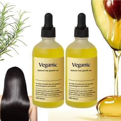 PureGro™ Vegan Hair Growth Oil – 100% Natural & Chemical-Free (PACK OF 2)