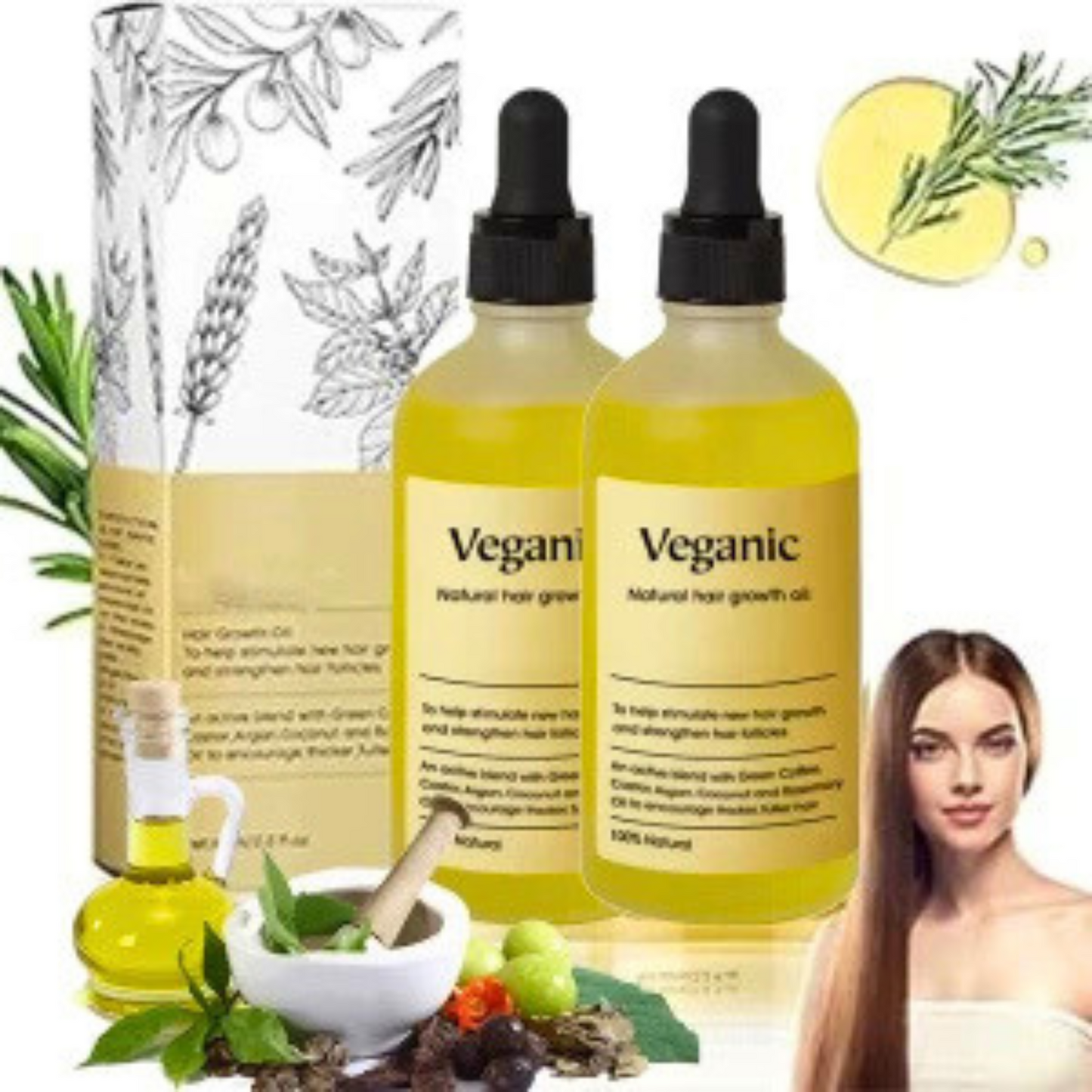 PureGro™ Vegan Hair Growth Oil – 100% Natural & Chemical-Free (PACK OF 2)