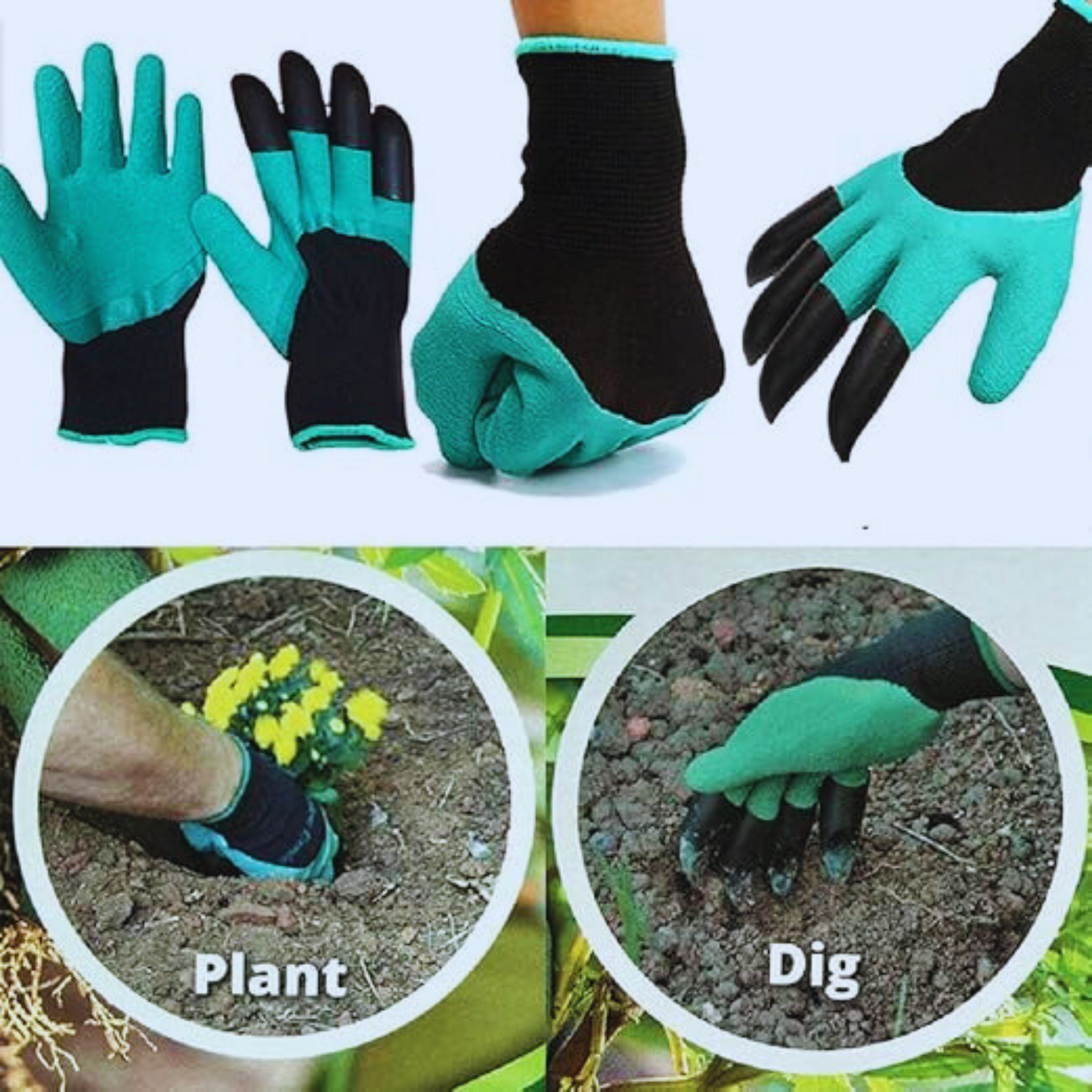 DuraClaw™ Heavy-Duty Waterproof Gardening Gloves (Pair)